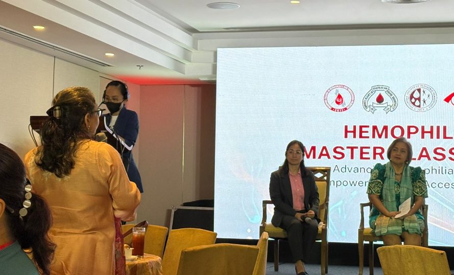 Speakers on stage at the 2025 Hemophilia Summit